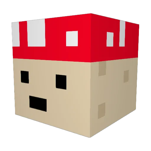 Dollfae Minecraft avatar head, 3D render