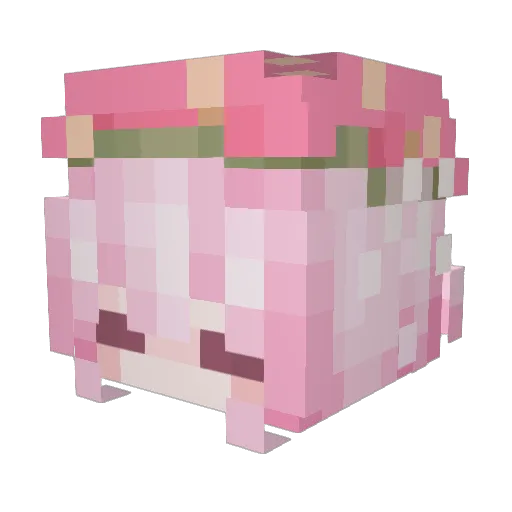 Dollie_12 Minecraft avatar head, 3D render