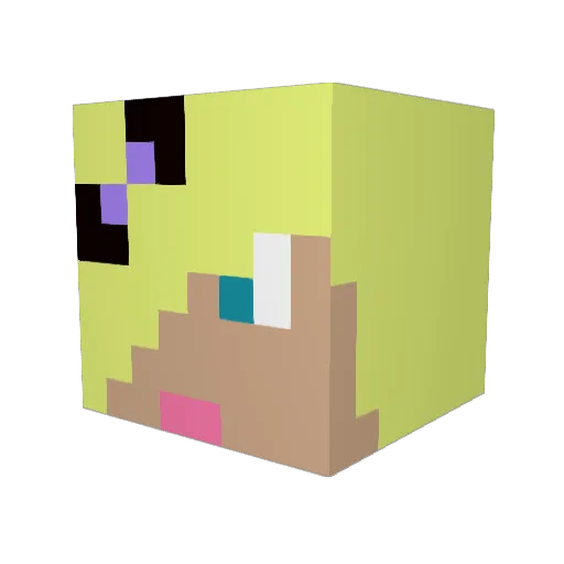 Dolly47 Minecraft avatar head, 3D render