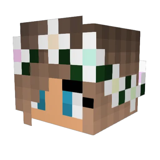 Dolly_ Minecraft avatar head, 3D render