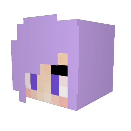 Dollycraft Minecraft avatar head, 3D render