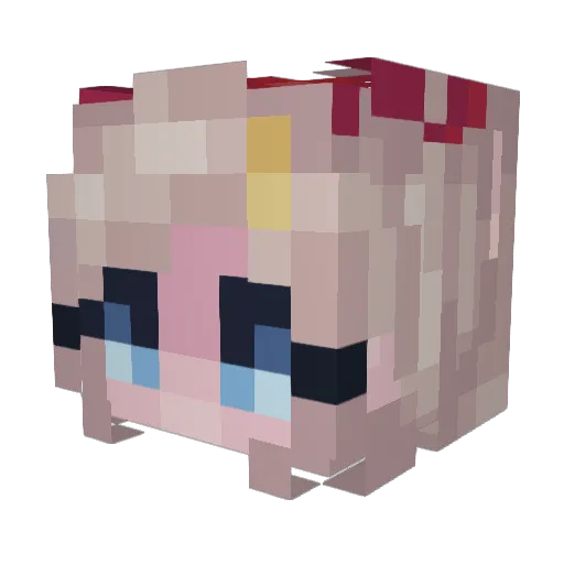 Dollyeclair Minecraft avatar head, 3D render