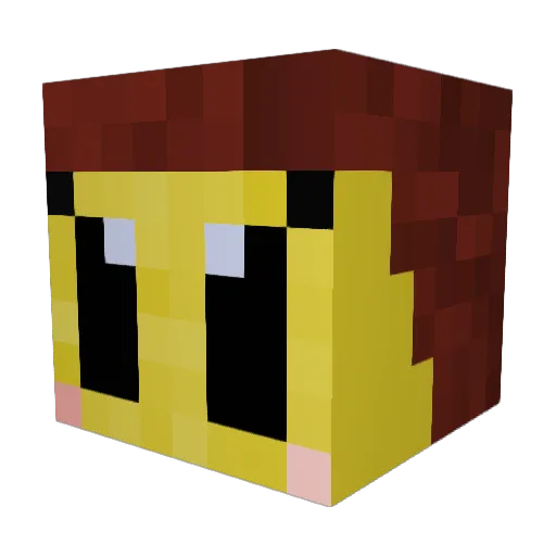 Dollygamer3 Minecraft avatar head, 3D render