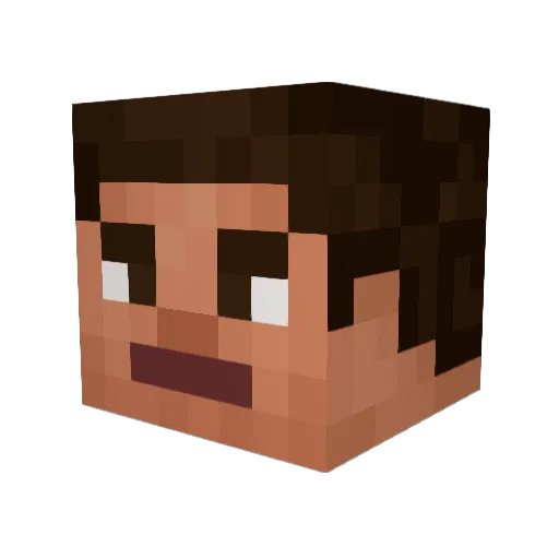 DollynDoParaguai Minecraft avatar head, 3D render