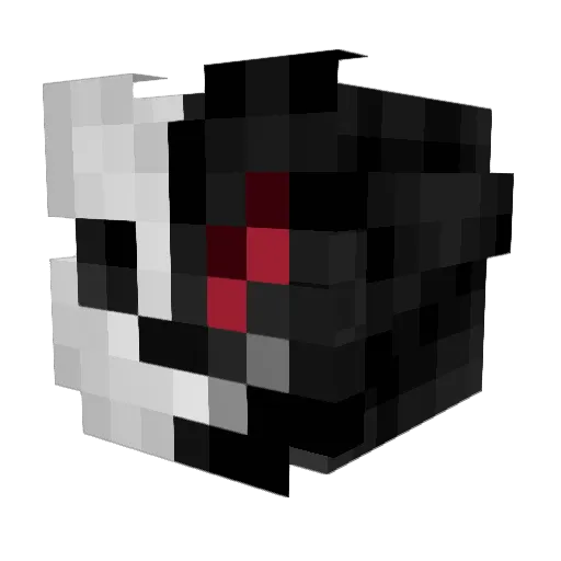 Dolm Minecraft avatar head, 3D render