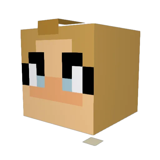 Dolmeh Minecraft avatar head, 3D render
