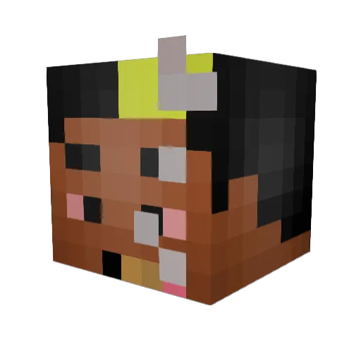 DoloGrand Minecraft avatar head, 3D render