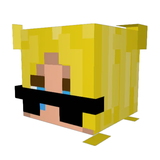 Doloratka Minecraft avatar head, 3D render