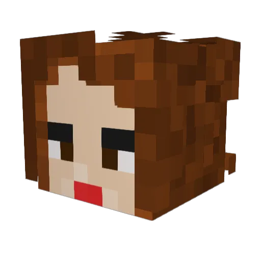 Dolores19 Minecraft avatar head, 3D render