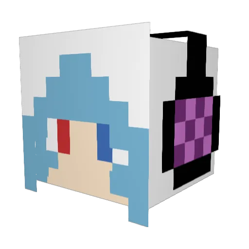 Dolores543 Minecraft avatar head, 3D render
