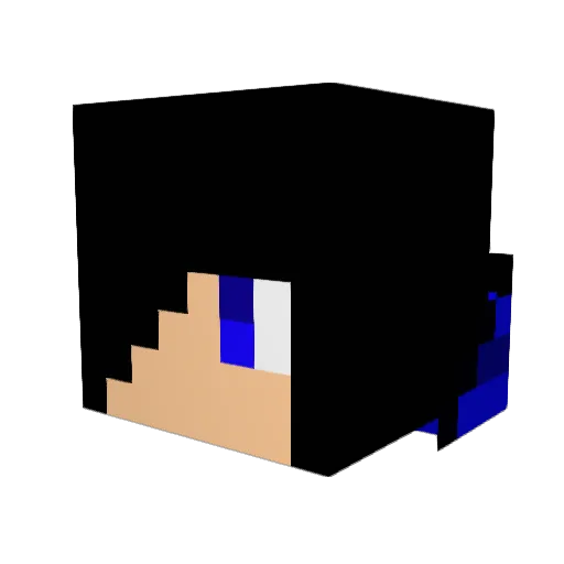 DolphDK Minecraft avatar head, 3D render