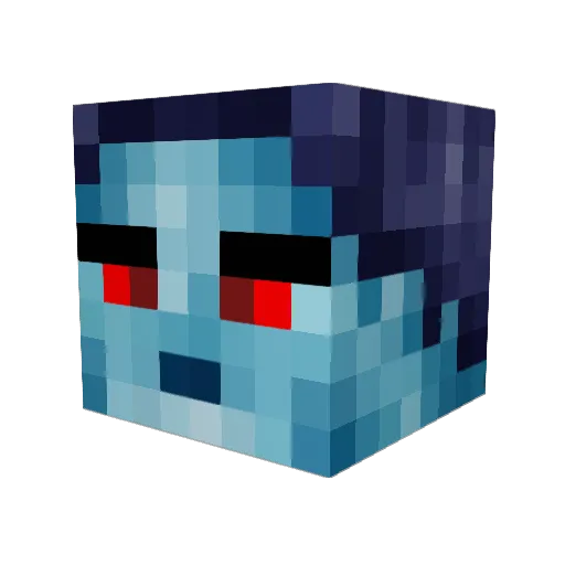 Dolphin3339 Minecraft avatar head, 3D render