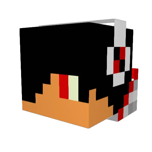 Dolphin_Poison Minecraft avatar head, 3D render