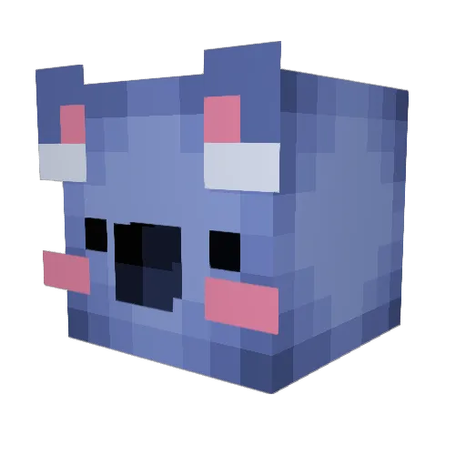 Doltty Minecraft avatar head, 3D render