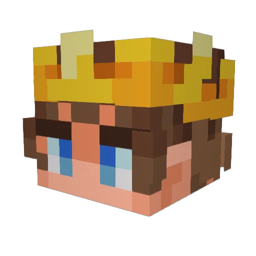 Dolyff Minecraft avatar head, 3D render