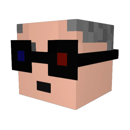 Dom1776 Minecraft avatar head, 3D render