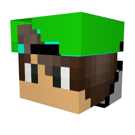 Dom6878 Minecraft avatar head, 3D render