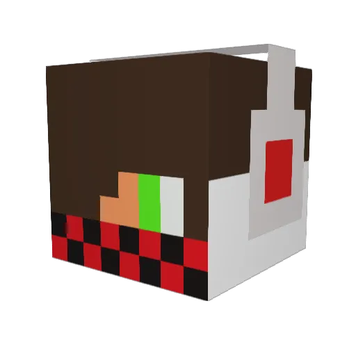 Dom995 Minecraft avatar head, 3D render