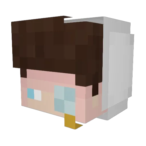 DomAdZa Minecraft avatar head, 3D render