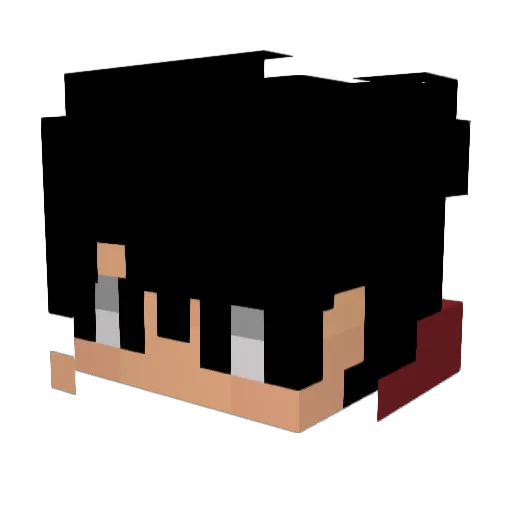 DomDaDummy Minecraft avatar head, 3D render