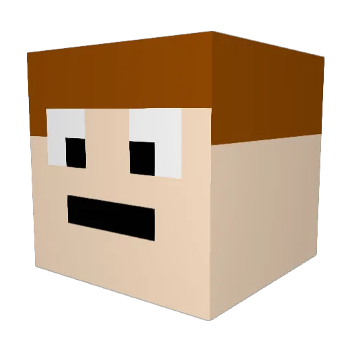 DomEatsToblerone Minecraft avatar head, 3D render