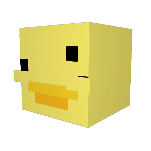 DomHaxks Minecraft avatar head, 3D render