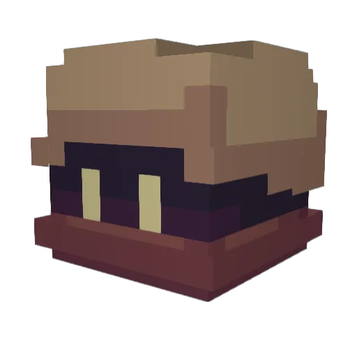 DomRacki Minecraft avatar head, 3D render