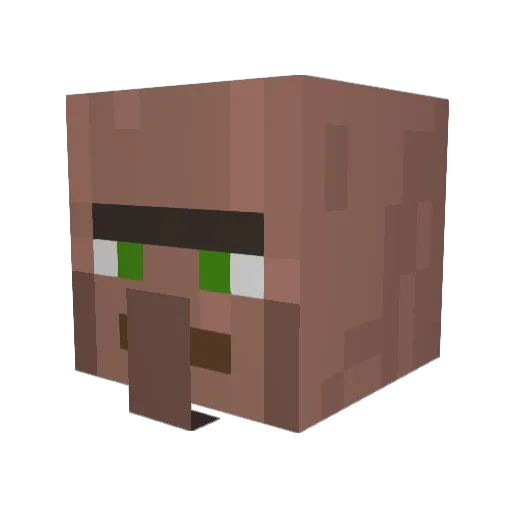 DomRol Minecraft avatar head, 3D render