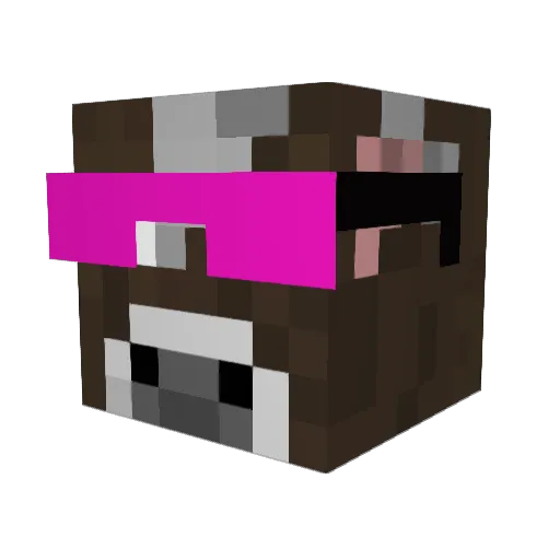 DomSec Minecraft avatar head, 3D render