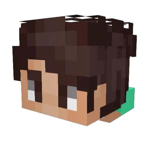 DomShmoe Minecraft avatar head, 3D render