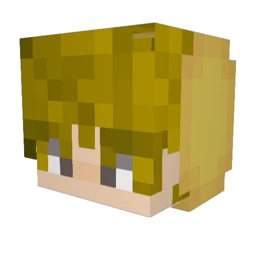 DomTL Minecraft avatar head, 3D render