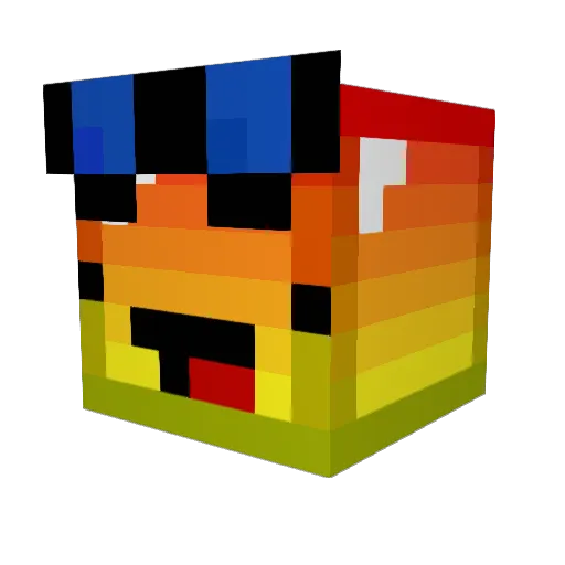 DomTheDominators Minecraft avatar head, 3D render