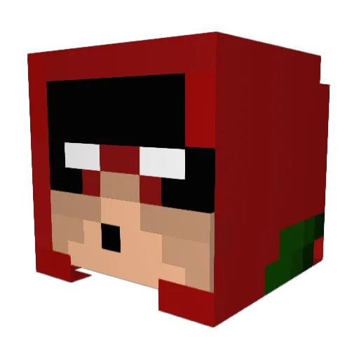 DomThom Minecraft avatar head, 3D render