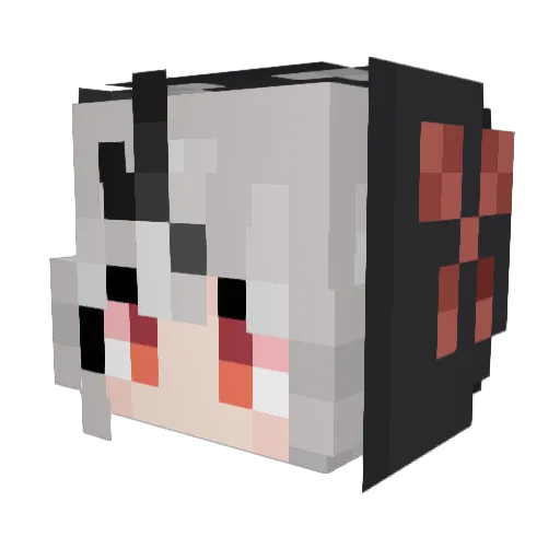 Dom_3391 Minecraft avatar head, 3D render