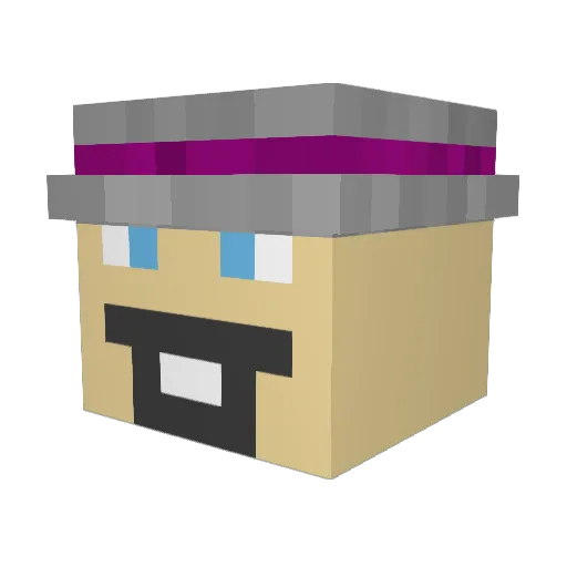 Dom_69 Minecraft avatar head, 3D render