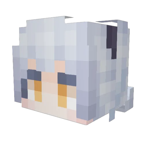 Dom_D Minecraft avatar head, 3D render