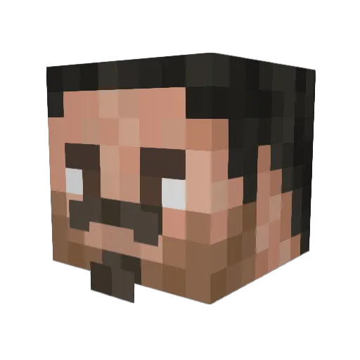 Dom_Dororo Minecraft avatar head, 3D render