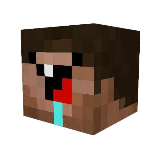 Dom_i Minecraft avatar head, 3D render