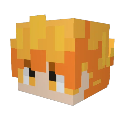 Doma9000 Minecraft avatar head, 3D render