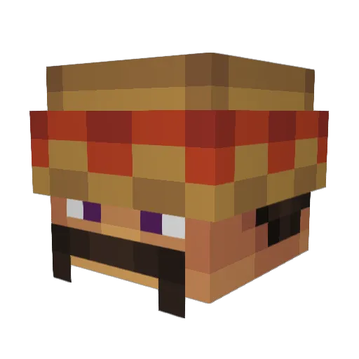 Domashyn Minecraft avatar head, 3D render