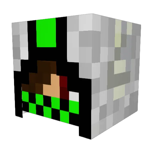Domaxss Minecraft avatar head, 3D render