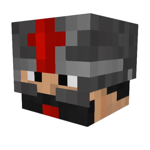 Dombear Minecraft avatar head, 3D render