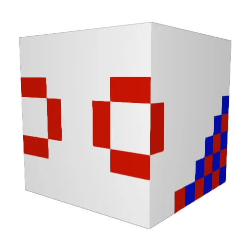 Dombek_ Minecraft avatar head, 3D render