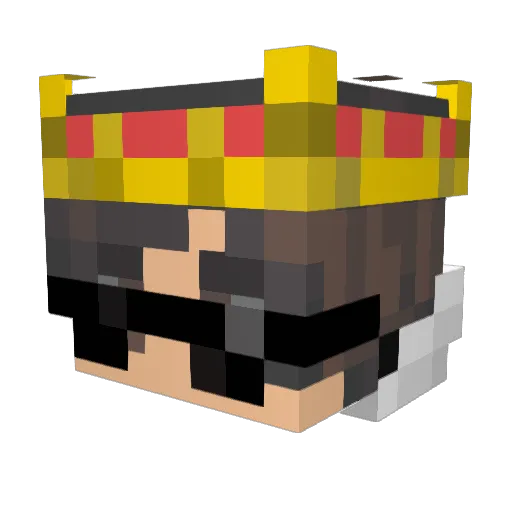 DomcaGames Minecraft avatar head, 3D render
