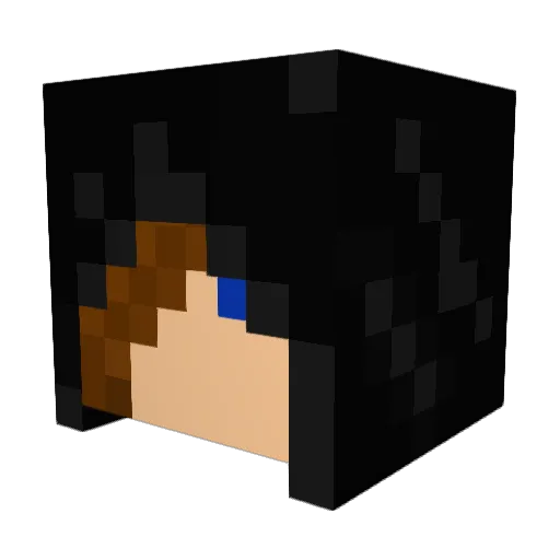 Domdi Minecraft avatar head, 3D render