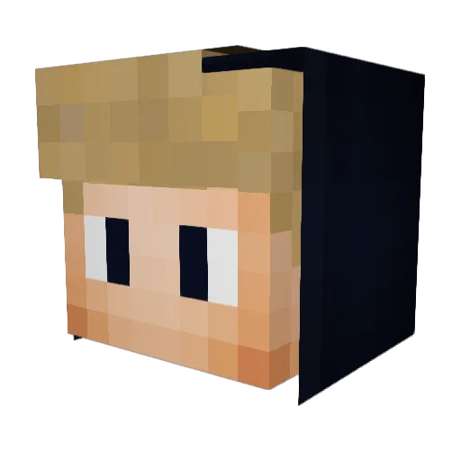 DomePlay Minecraft avatar head, 3D render