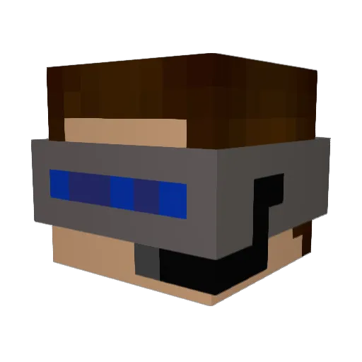 Dome_x29 Minecraft avatar head, 3D render