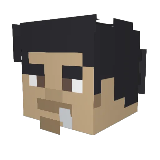 DomenTheKing Minecraft avatar head, 3D render