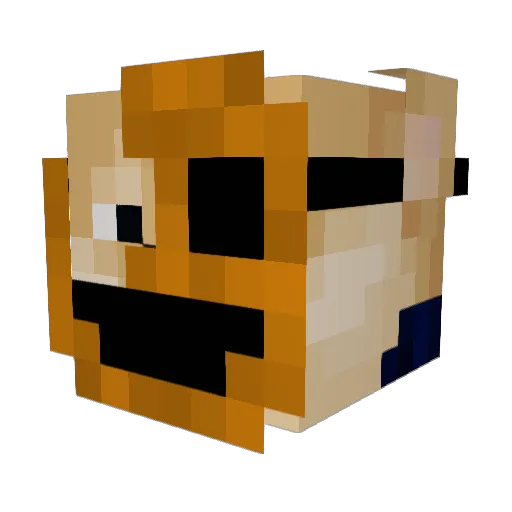 Domenzain777 Minecraft avatar head, 3D render