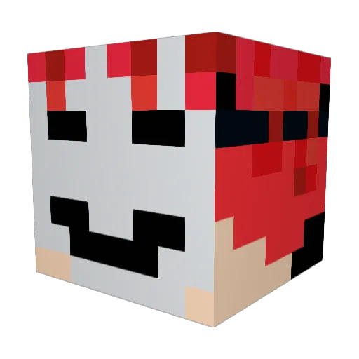 DomesHyper Minecraft avatar head, 3D render